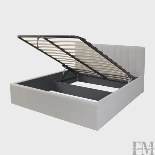 Кровать с подъемным механизмом «Регги», молочная